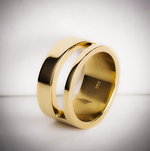 Gold Plated Sterling Silver Modern Cut Out Ring