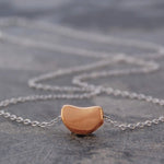 Bean Rose Gold Dainty Pendant Necklace