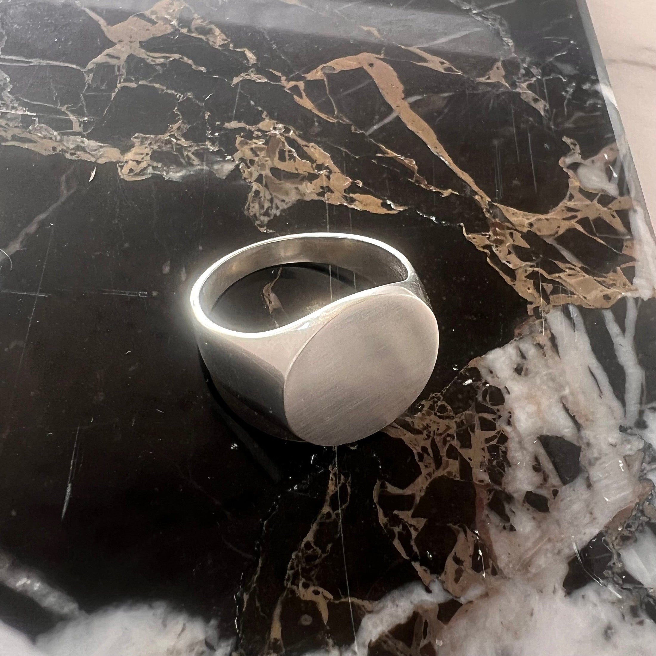 Circular Solid Sterling Silver Signet Ring – Otis Jaxon Silver