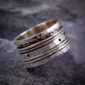 Chunky Sterling Silver Spinning Ring