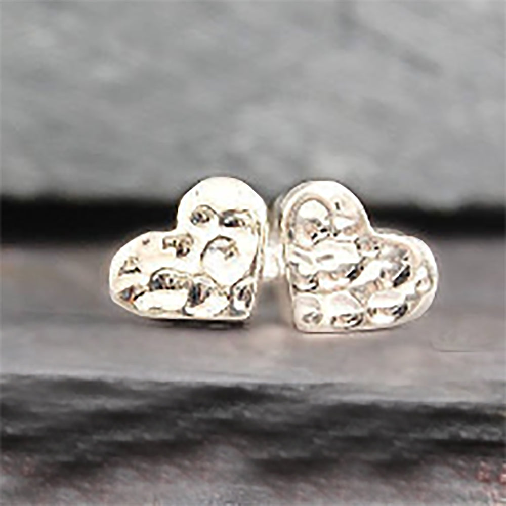 Heart 18kt Gold plated Silver Small Stud Earrings