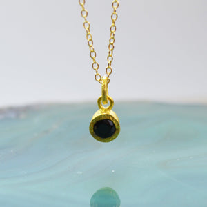 Spinel Gold Small Pendant Necklace