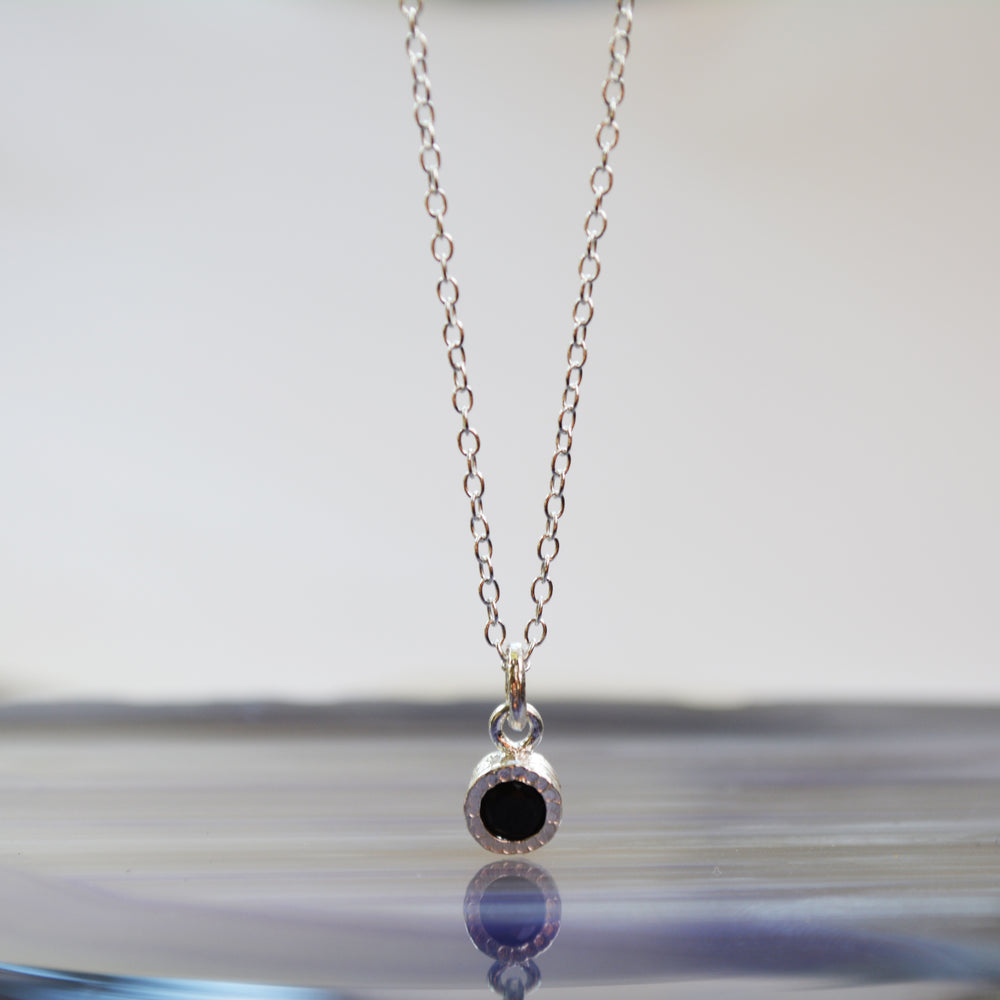 Spinel Sterling Silver Small Pendant Necklace