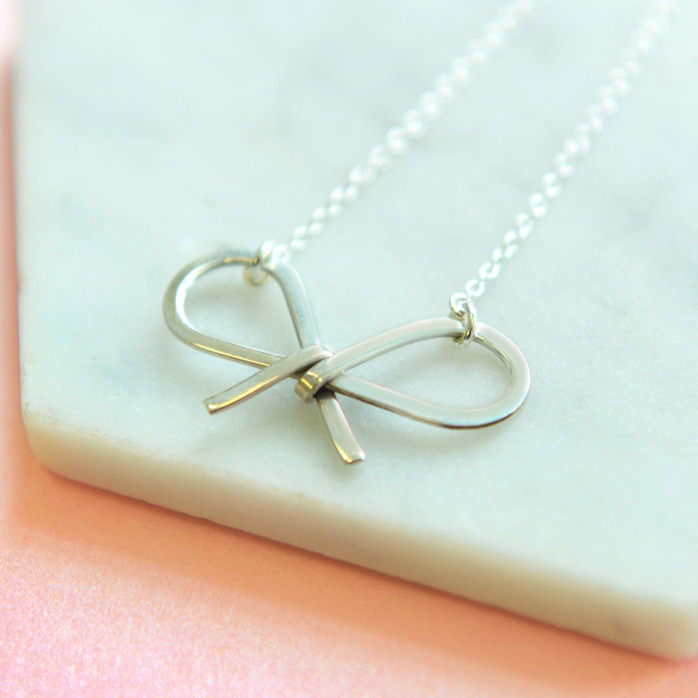 Bow Sterling Silver Necklace