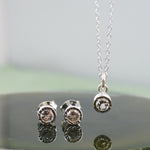 White Topaz Sterling Silver November Birthstone Jewellery Set