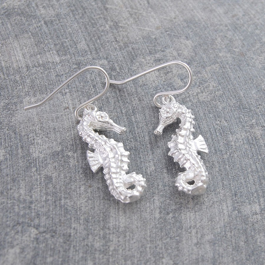 Silver Seahorse Earrings - Otis Jaxon Silver Jewellery