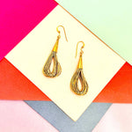 Gold Liquid Multi-strand Earrings - Otis Jaxon Jewellery