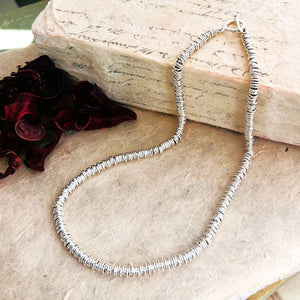 Chunky Sterling Silver Rings Choker Necklace