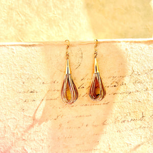 Gold Liquid Multi-strand Earrings - Otis Jaxon Jewellery