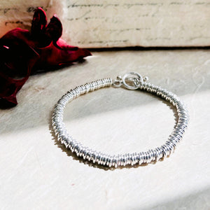 Chunky Sterling Silver Rings Bracelet