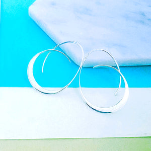 Tapered Sterling Silver Hoop Earrings - Otis Jaxon Silver Jewellery