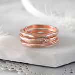 Band Single Textured Silver Stacking Ring