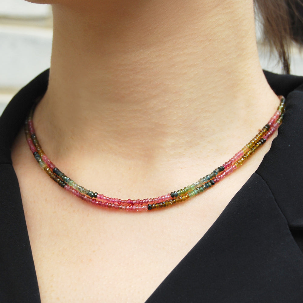 Tourmaline October Birthstone Gold Plated Necklace