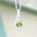 Peridot Sterling Silver August Birthstone Pendant Necklace