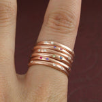 Multi Gemstone Birthstone Rose Gold Stacking Ring