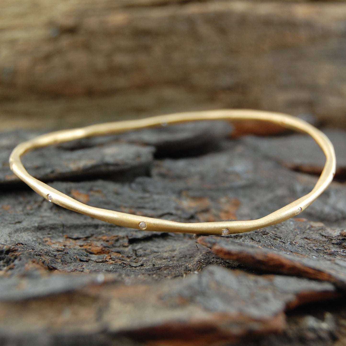 Topaz 18kt Gold plated Sterling Silver Gemstone Bangle