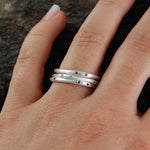 Mixed Birthstone Sterling Silver Stacking Ring