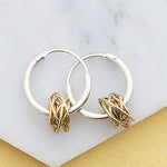 Nest 18kt Gold plated Silver Huggie Hoop Earrings