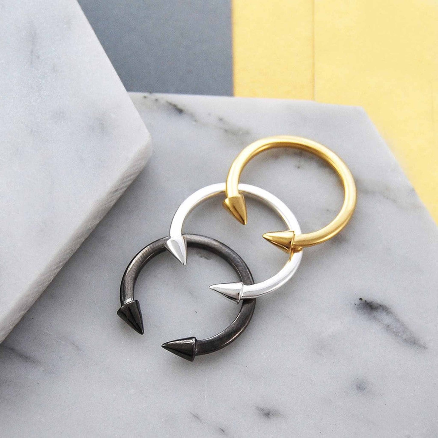 Spiky Silver Stacking Ring - Otis Jaxon Silver Jewellery