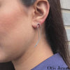 Large Teardrop Outline Stud Earrings