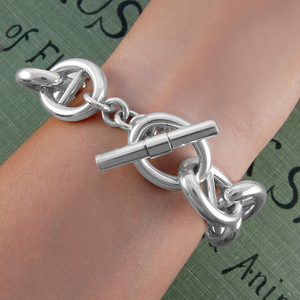 Oval Link Chunky Silver Necklace - Otis Jaxon Silver Jewellery