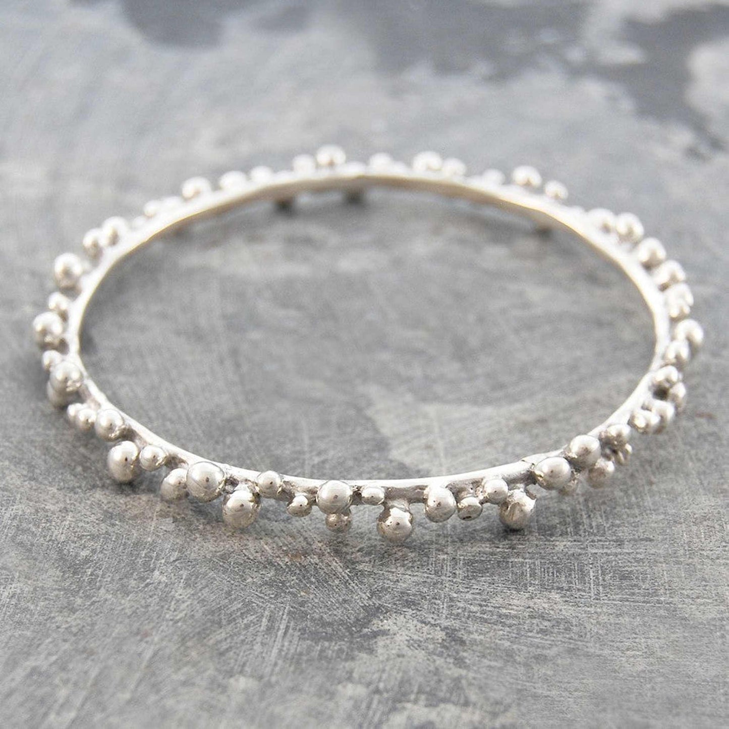Bubble Silver Bangle Bracelet - Otis Jaxon Silver Jewellery