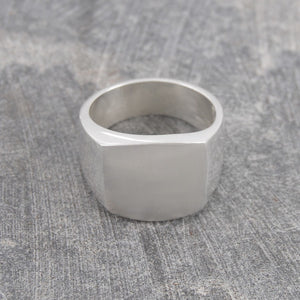 Square Mens Silver Signet Ring - Otis Jaxon Silver Jewellery