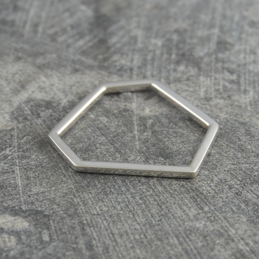 
            
                Load image into Gallery viewer, Hexagon Geometric Contemporary Silver Ring - Otis Jaxon Silver Jewellery
            
        