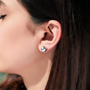 
            
                Load image into Gallery viewer, Large Ball Stud Earrings in Rose Gold - Otis Jaxon Silver Jewellery
            
        