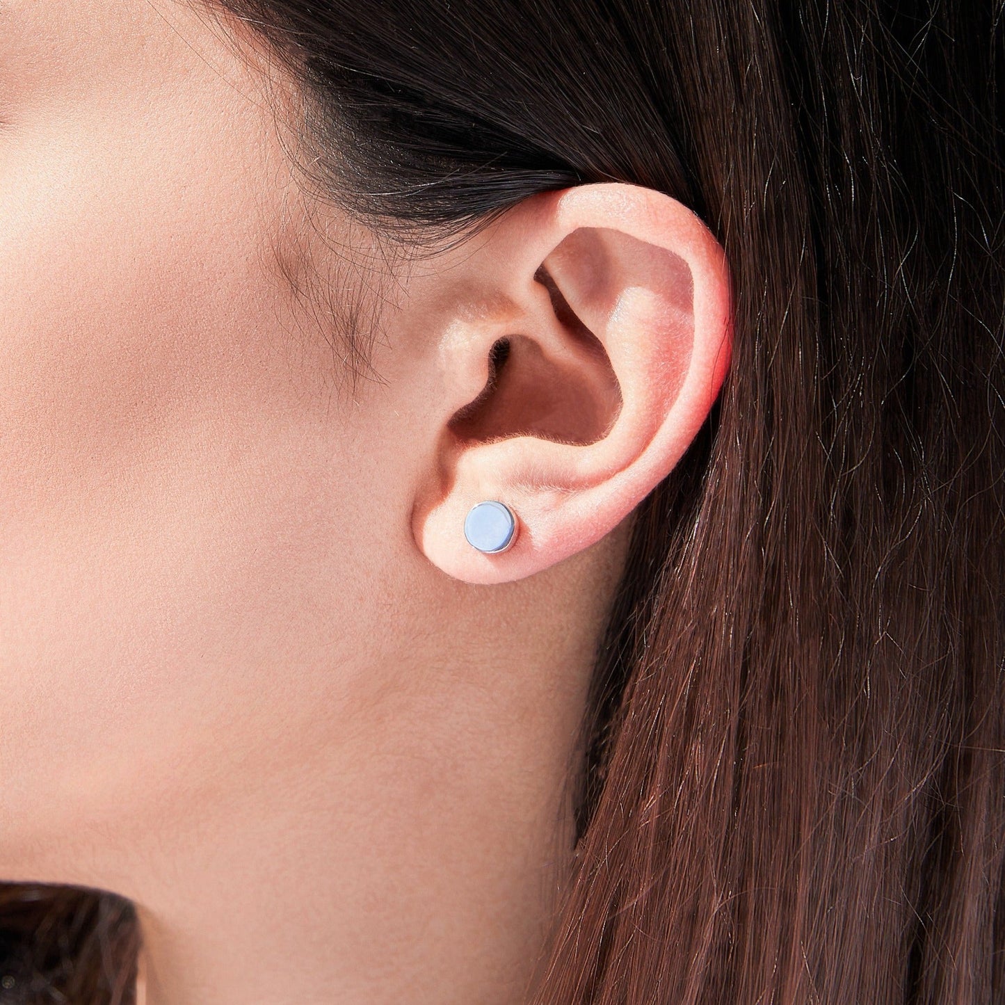 Silver and Gold Disk Stud Earrings - Otis Jaxon Silver Jewellery