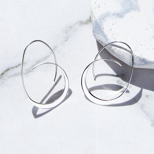 Tapered Silver Hoop Earrings - Otis Jaxon Silver Jewellery