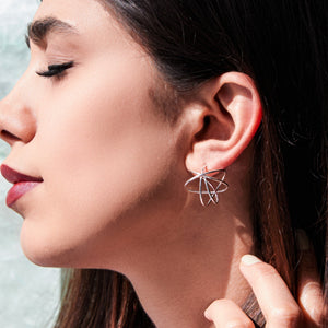 Sterling silver multi circle stud earrings