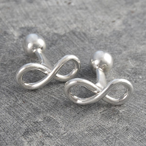 Infinity Knot Sterling Silver Cufflinks - Otis Jaxon Silver Jewellery
