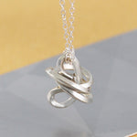 Angular Silver Knot Necklace - Otis Jaxon Silver Jewellery