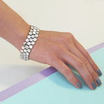 Scales Chunky Silver Bracelet - Otis Jaxon Silver Jewellery