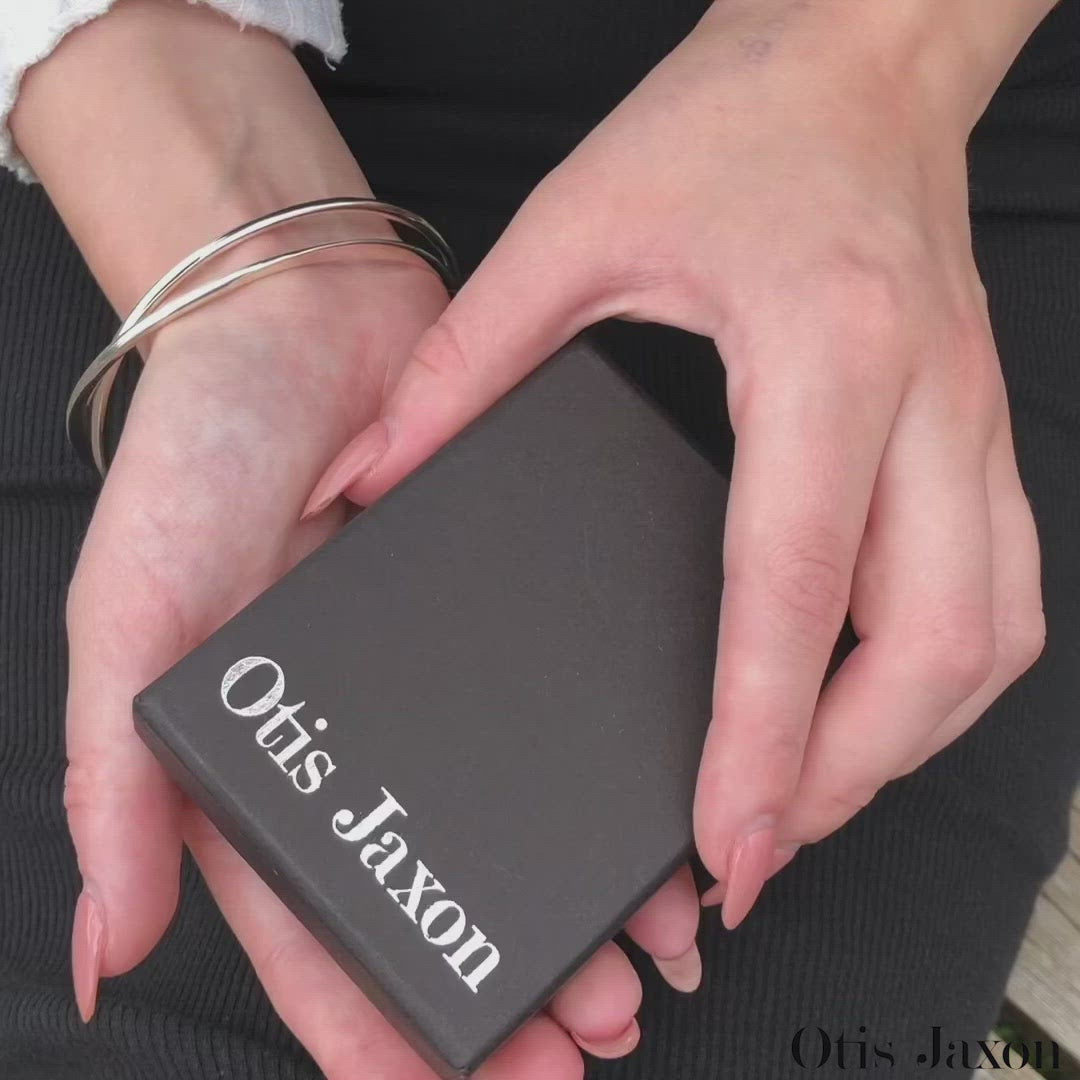 Silver Intertwined Twin Band Eternity Ring - Otis Jaxon Silver Jewelry