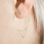 Rose Gold Spike Hoop Earrings - Otis Jaxon Silver Jewellery