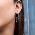 'S' Sterling Silver Drop Earrings-Otis Jaxon Jewellery