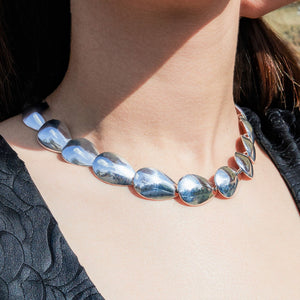 Chunky Sterling Silver Teardrop Necklace- Otis Jaxon Silver Jewellery