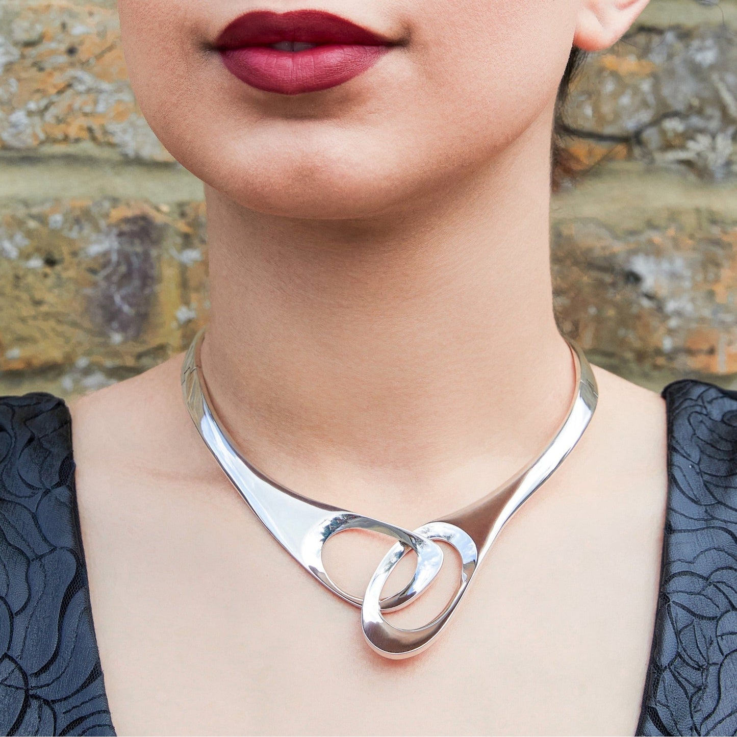 Scissors Silver Choker Necklace - Otis Jaxon Silver Jewellery