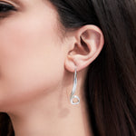 Spiral Ribbon Sterling Silver Drop Earrings - Otis Jaxon Silver Jewellery