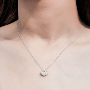 Mesh Silver Heart Necklace - Otis Jaxon Silver Jewellery