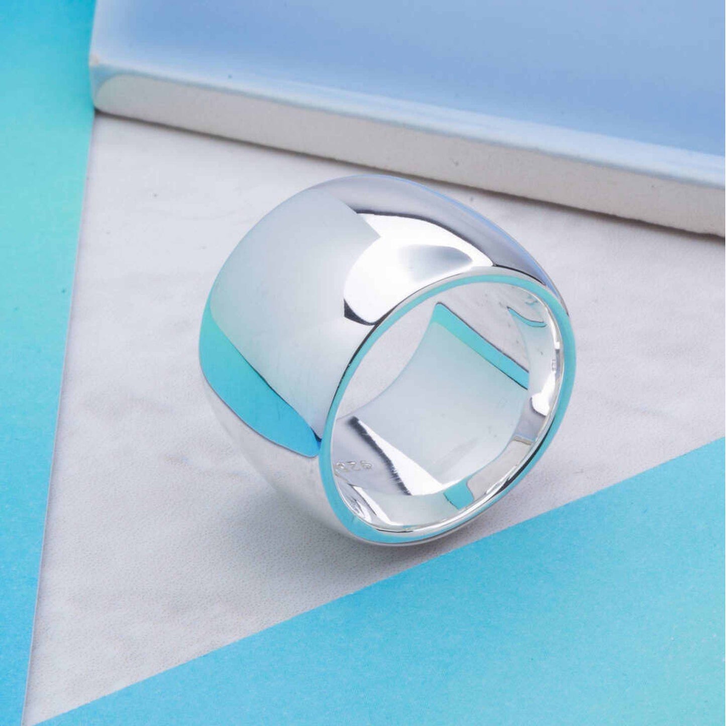 Sterling Silver Chunky Barrel Ring - Otis Jaxon Silver Jewellery