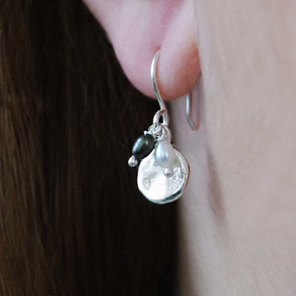 Round Pearl Drop Earrings - Otis Jaxon Silver Jewellery