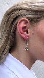 Spiral Ribbon Sterling Silver Drop Earrings