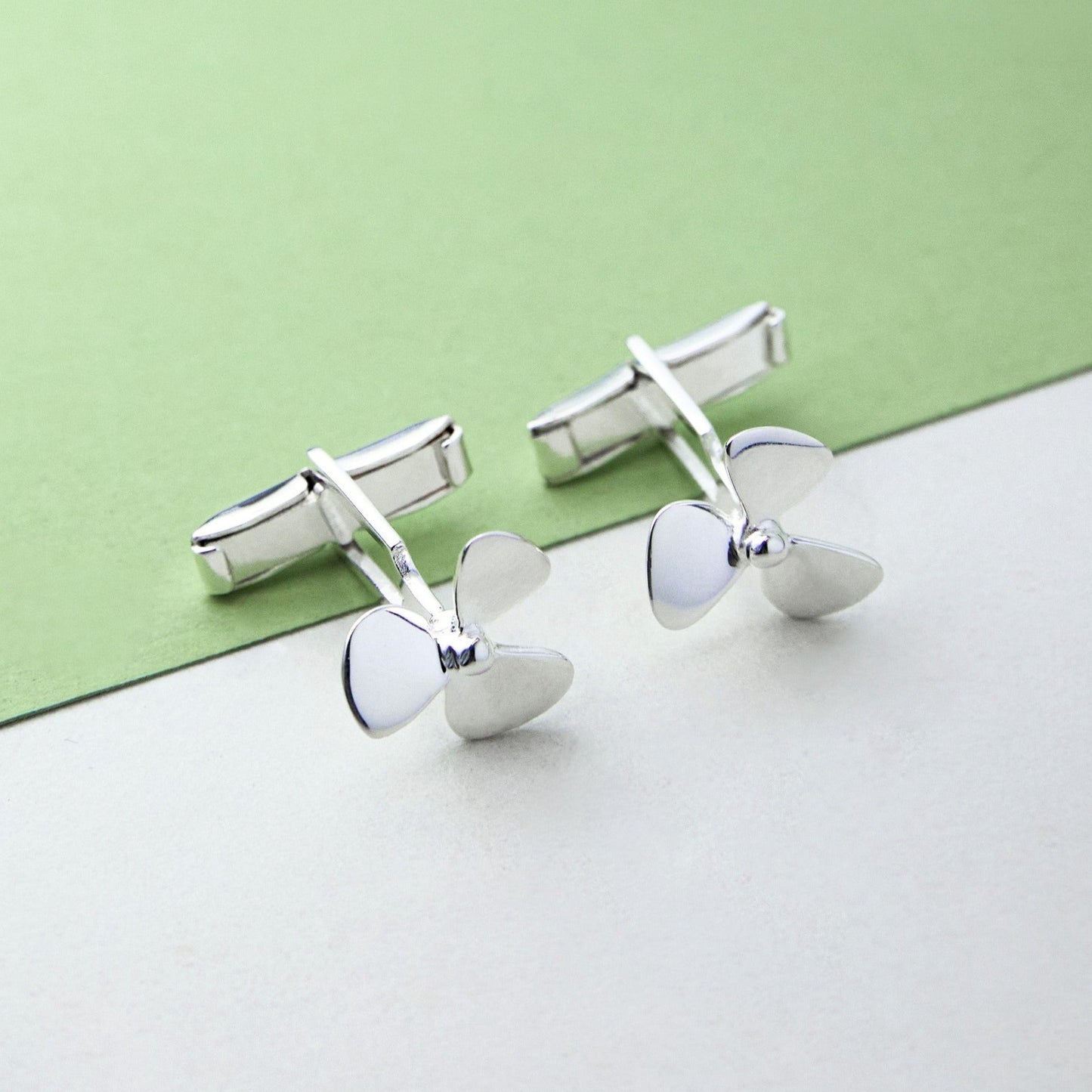 Silver Propeller Nautical Cufflinks - Otis Jaxon Silver Jewellery