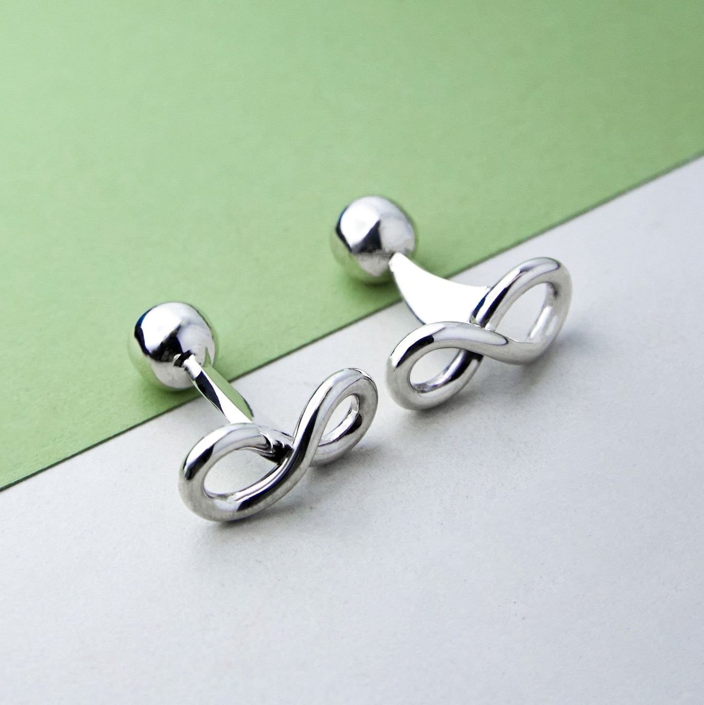 Infinity Gold Knot Cufflinks - Otis Jaxon Silver Jewellery