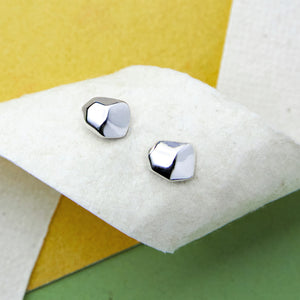 Nugget Silver Studs Earrings - Otis Jaxon Silver Jewellery