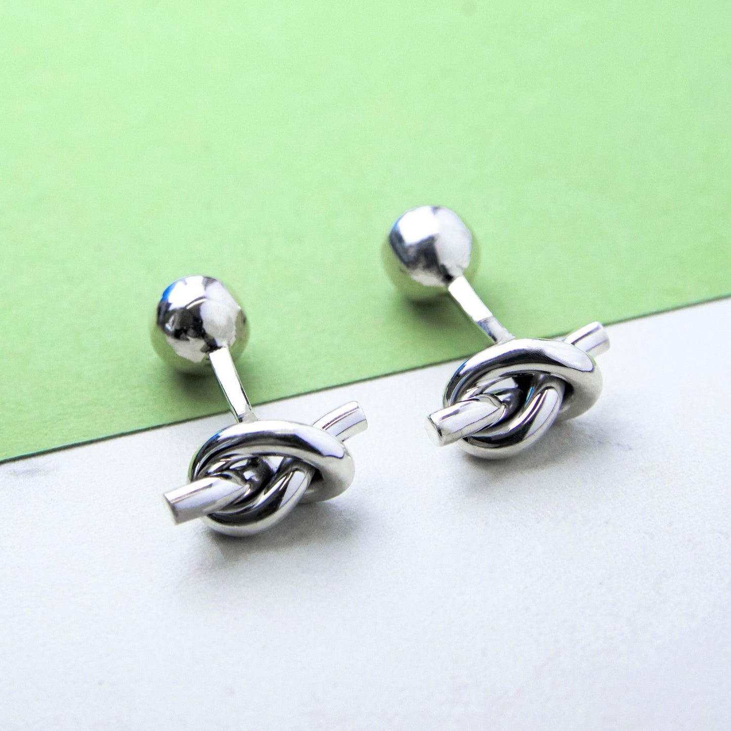 Silver Nautical Knot Cufflinks - Otis Jaxon Silver Jewellery