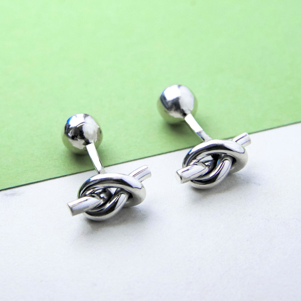 Silver Nautical Knot Cufflinks - Otis Jaxon Silver Jewellery